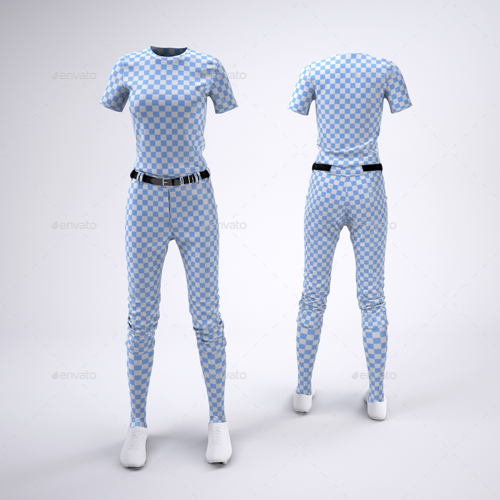 Women's Softball Jerseys and Uniform MockUp by Sanchi477 GraphicRiver